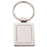 Polished Silver Rectangle Keychain