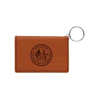 Leather ID Holder w/ Keychain