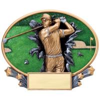 3D Blast Thru Male Golf Trophy