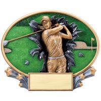 3D Blast Thru Female Golf Trophy
