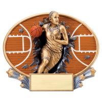 3D Blast Thru Female Basketball Trophy