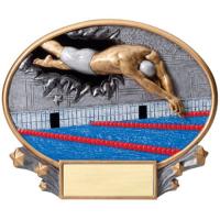 3D Blast Thru Male Swimming Trophy