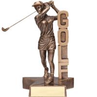 Signboard Female Golf Trophy